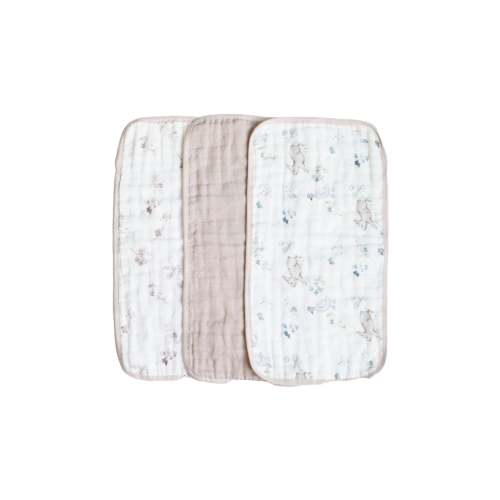 Bunnies and Ducks Organic Cotton Burp Cloths