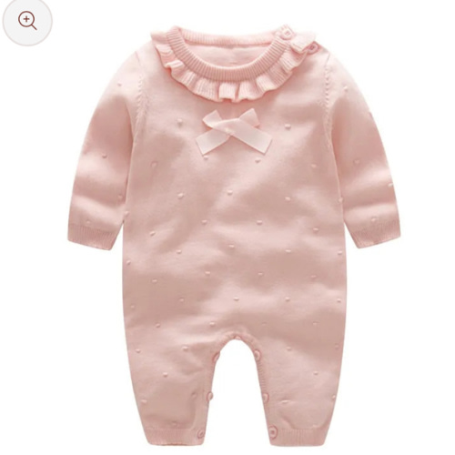 Bow Dot Knit Baby Romper – Peachy Bloomers