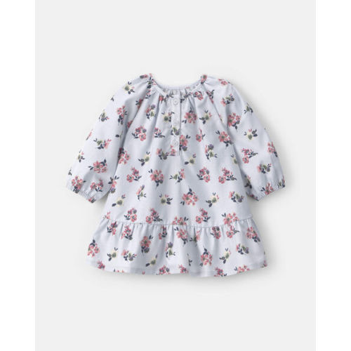 Baby Girl Floral Long-Sleeve Dress - Blue - OshKosh B'gosh | Carter's