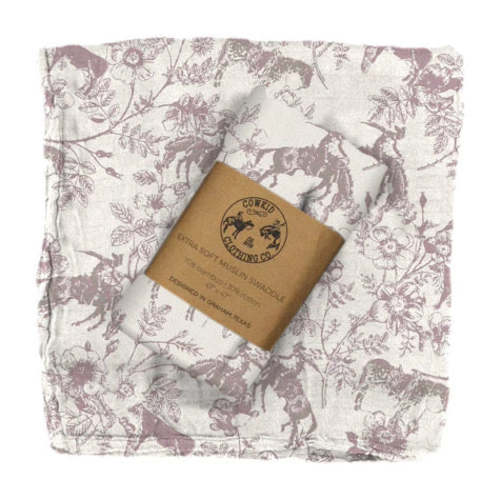 Western Daydream Rose Cotton Muslin Swaddle – Cowkid Clothing Company