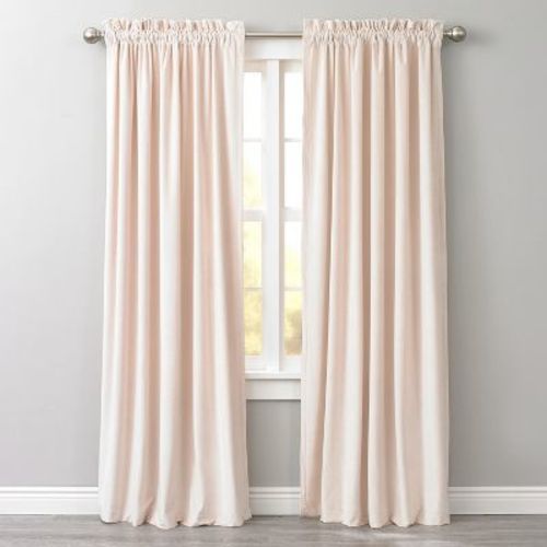 BrylaneHome BH Studio Velvet Rod-Pocket Panel