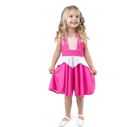 Little Adventures Pink Princess Twirl Dress - Girls (1-12) - Dress - COSTUME OUTFIT - Sleeping Beauty - Machine Washable
