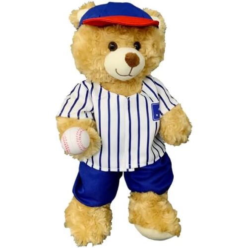 All-Stars Baseball Uniform for Stuffed Animal Teddy Bear - Fits Most 14"-18" Plush Soft Toys Sports Players Costume Plushie Buddy Bear - Playtime Ideal Gift for Kids