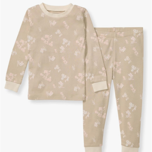 Burt's Bees Baby Girls' Pajamas, 2-Piece Long Sleeve Tee and Pants Organic Cotton PJ Set