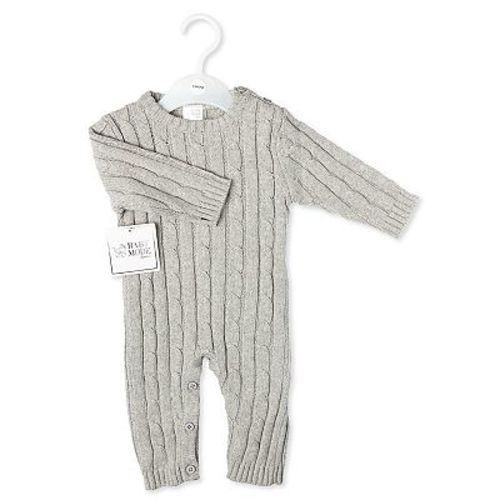 Baby Boys and Baby Girls Long Sleeved Cable Knit Romper