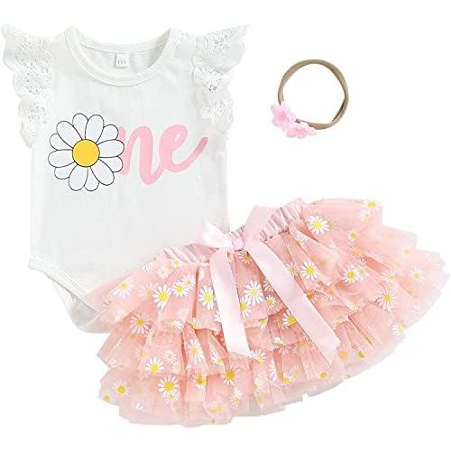Baby Girl Unicorn Outfit Infant Sparkle 1st Birthday Romper+Tutu Princess Skirt Dress Bow Headband Skirt Sets