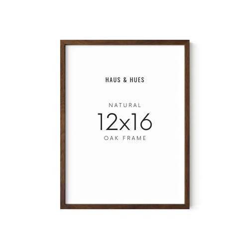 Walnut Wood 12x16 Picture Frame: Natural Oak Finish