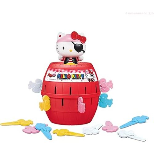 TOMY Pop Up Hello Kitty - Fast-Paced Surprise Action Game with Pop-Up Figure - Officially Licensed Hello Kitty Game from Sanrio - 2–4 Players - Ages 4+