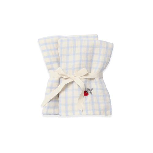 Garbo & Friends Gingham Small Muslin Blankets (pack of 2)