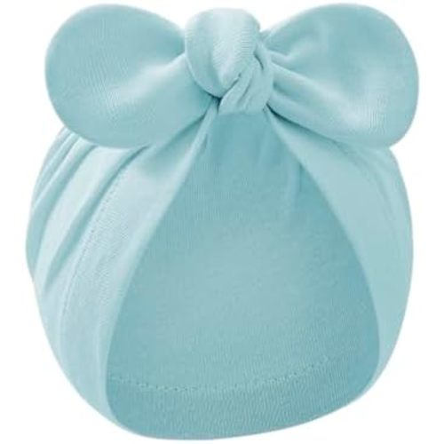 Century Star Newborn Hat for Baby Girls Infant Toddler Soft Hospital Hats Beanie Baby Turbans Head Wrap with Bow Cap