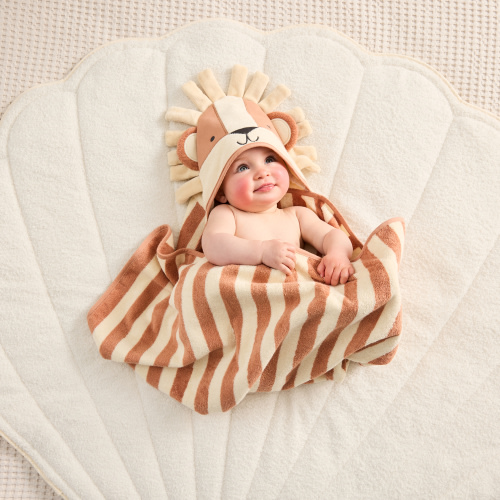 Adairs Kids - Nursery Lion Hooded Towel | Adairs