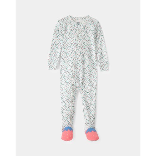 Baby Girl Strawberry 100% Cotton Snug Fit 1-Piece Pajama | Carter's