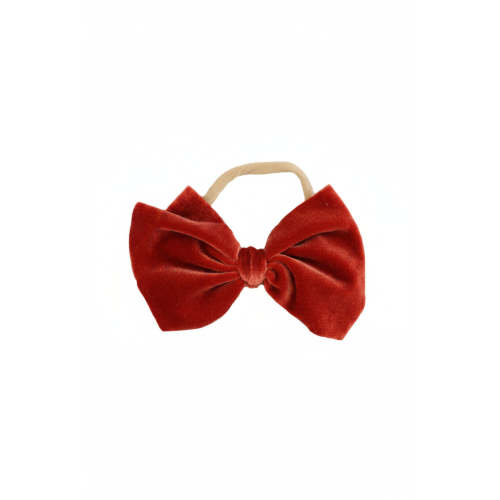 Velvet Bow Headband - Cinnamon