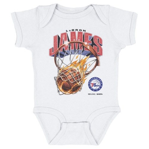 LeBron James Philadelphia 76ers 500 Level Infant On Fire Bodysuit - White