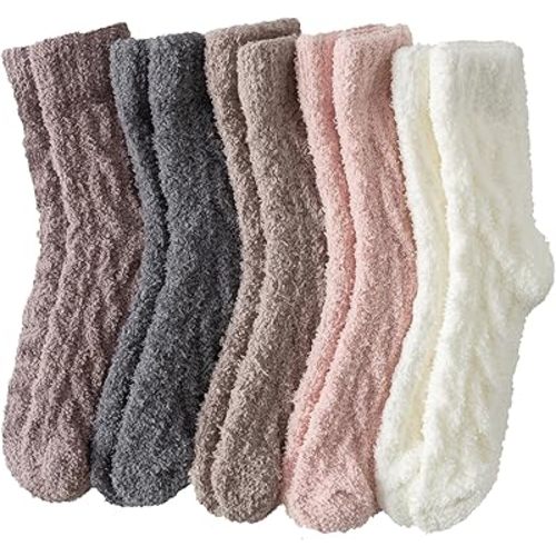 Warm & Cozy Gifts for Women, Fluffy Fuzzy Sock, Plush Sleeping Slipper Socks - Soft Warm Fabric