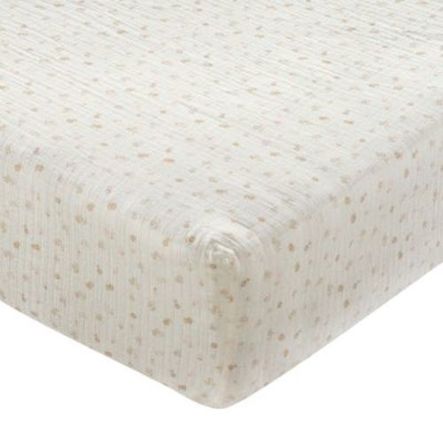 Lambs & Ivy Signature 100% Organic Cotton Muslin Floral Fitted Crib Sheet