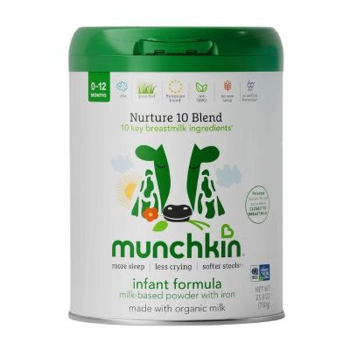 Munchkin Infant Formula Made with Organic Milk - 25.8oz: Powdered, Brain Development, Immune System Support, Eye Development