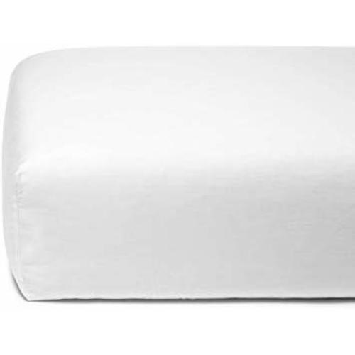 COTTON ORGANICS Baby Crib Fitted Sheets, Extra Soft and Hypoallergenic Organic Cotton, Unisex White Crib Sheet for Boys or Girls (Set of 2) - Double, 2 Pack - Natural White