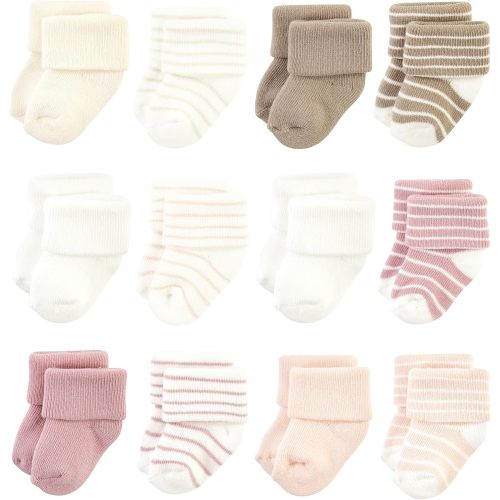 Hudson Baby baby-girls Cotton Rich Newborn and Terry Socks