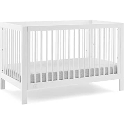 GAP babyGap Charlie 6-in-1 Convertible Crib - Greenguard Gold Certified, Bianca White