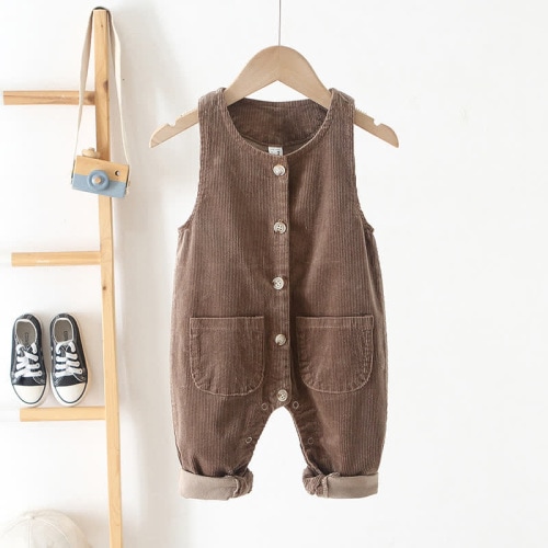 Baby Corduroy Sleeveless Romper