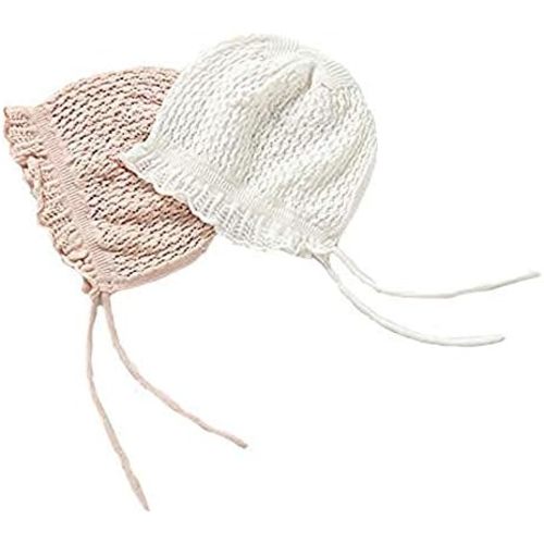 Vivobiniya Toddler Girl Lovely Flounce Knit Hats Baby Bonnets Newborn Baby Hats 0-8y