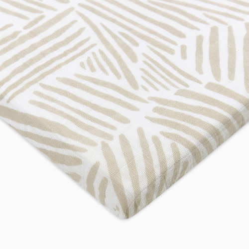 babyletto All-Stages Bassinet Sheet - Oat Stripe