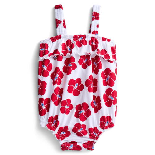 Wonder Nation Baby Girls' Ruffle Bubble Romper, Sizes 0M-24M