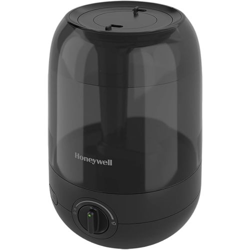 Honeywell HUL545BC Ultra Comfort™ Ultrasonic Cool Mist Humidifier, Black, with Essential Oil Tray, Auto Shut-off, Ultra Quiet Operation, Dual Direction Mist Outlet, Cool Visible Mist Medium