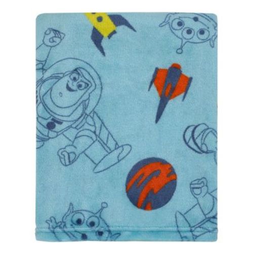 NoJo Disney Toy Story Aqua, Lime and Orange Buzz Lightyear Super Soft Baby Blanket