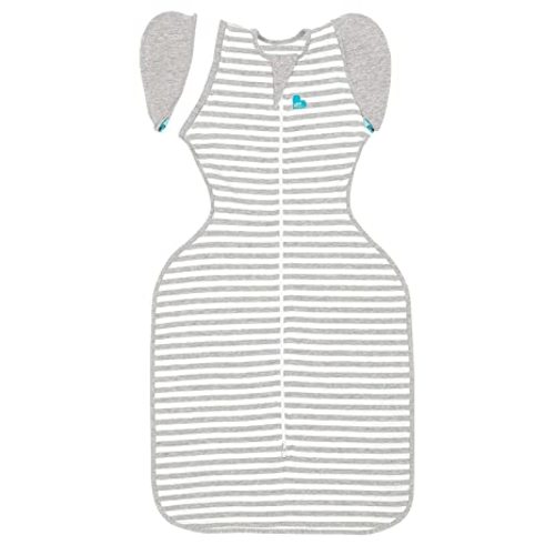 Love to Dream Swaddle UP Transition Bag, Patented Zip-Off Wings, Gently Help Baby Safely Transition from Being Swaddled to arms Free Before Rolling Over, Gray, Large, 19-24 lbs
