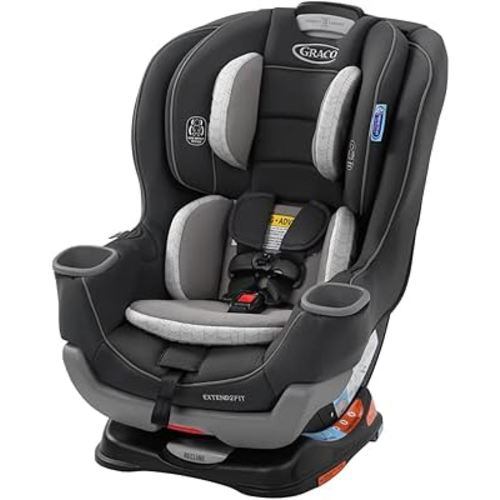 Graco Extend2Fit Convertible Car Seat, Rear-Facing and Forward-Facing, Extended Rear-Facing Seat Option, Redmond, Ideal for Newborns, Infants, and Toddlers