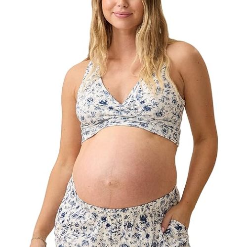 Kindred Bravely French Terry Nursing Bra for Breastfeeding and Sleep, Racerback Crossover, Soft and Stretchy Maternity Bra