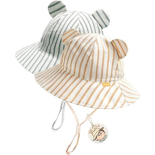 FURTALK Baby Sun Hat Infant Toddler Hat UPF 50+ Bucket Hat for Baby Boys Girls Beach Hat with Wide Brim