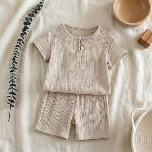 Organic Cotton Baby Set – Breathable Summer Toddler Two-Piece Suit