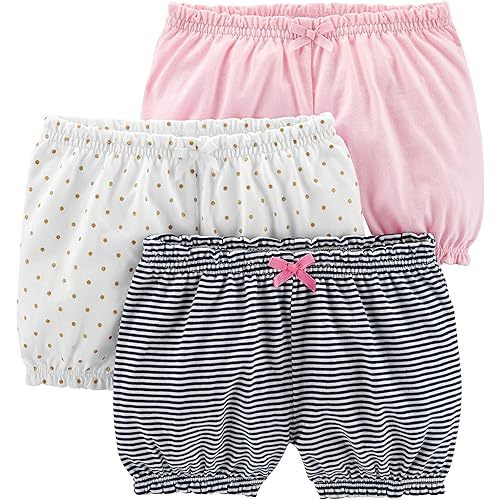 Simple Joys by Carter's Girls' 3-Pack Knit Shorts