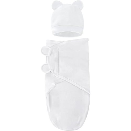 Baby Swaddle Sleep Sacks with Hats for 0-3 Months Baby Swaddle Blanket Wrap Newborn Swaddles Sack for Baby Boy Girl