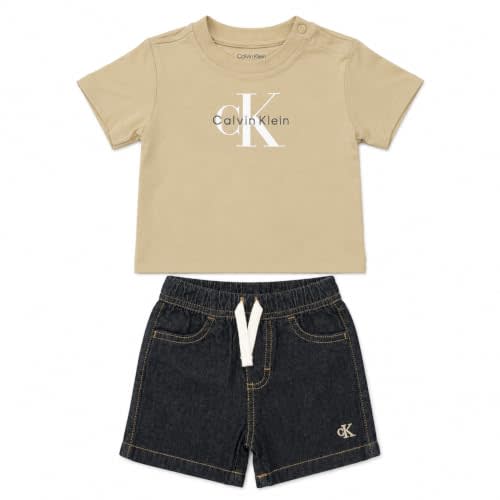 Calvin Klein Jeans Boys' 2-Piece T-Shirt and Bottom Set | Boys Calvin Klein 2-piece logo shirt and bottom set