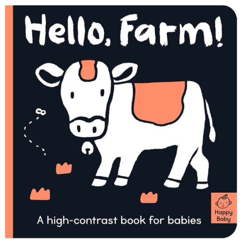 Hello Farm!: A high-contrast book for babies (Happy Baby)