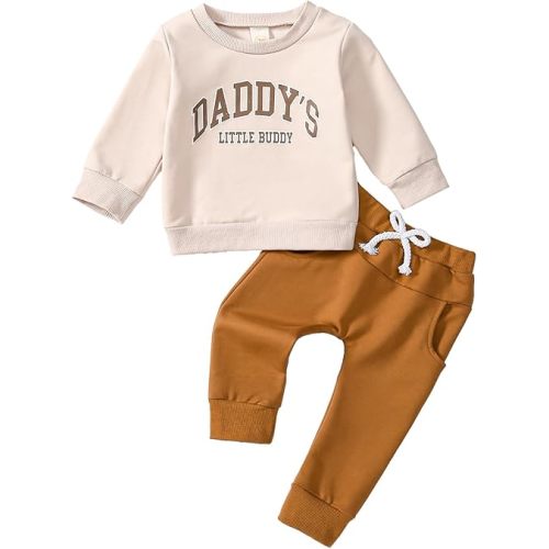 Infant Baby Boy Fall Clothes Long Sleeve Sweatshirt Pant Toddler Winter Outfits Set