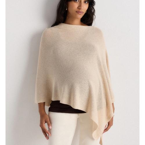 Lightweight Cotton Cashmere Nursing Shawl in Heather Oatmeal