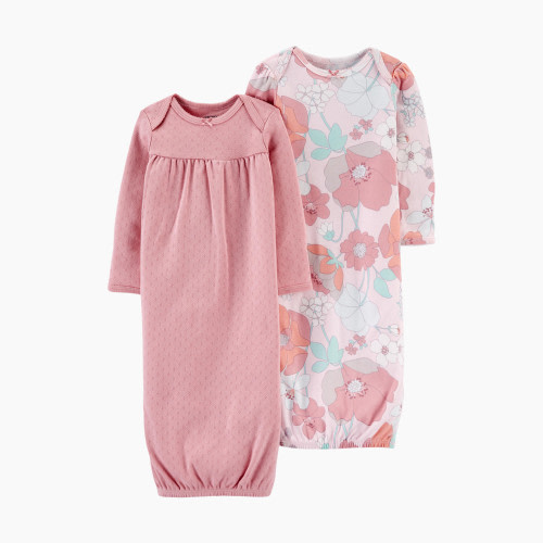 Carter's Gown (2 Pack) - Floral/Pink, 3M
