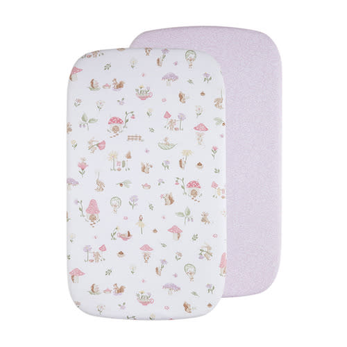 Living Textiles 2 Piece Whimsical Wonderland Bassinet Fitted Sheet Set