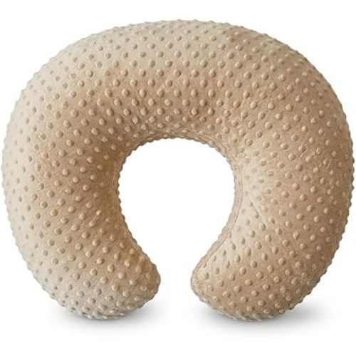 Nursing Pillow, Breastfeeding Pillows with Removable Cover for Mom with Breathable Filling, Ergonomic Baby Feeding Essentials for Bottle and Breastfeeding (Brown)