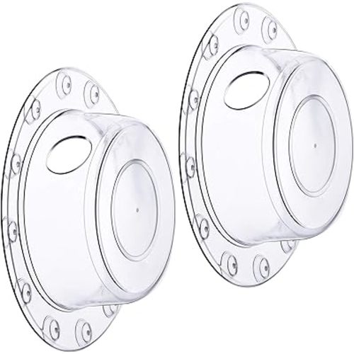 Jetec 2 Pack Bathtub Stoppers Bathtub Overflow Drain Cover 6.1 Inch Transparent PVC Bath Stoppers Overflow Drain Cover Plug for Deep Water Abysmal Bath