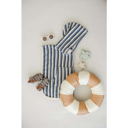 Blue Stripe Organic Cotton Beach Poncho – Simple Steps Market