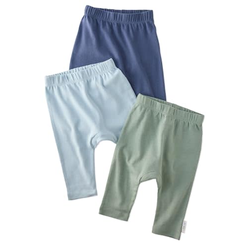Harlowe 3-Pack Baby Pants 100% Organic Cotton for Baby Boys & Girls