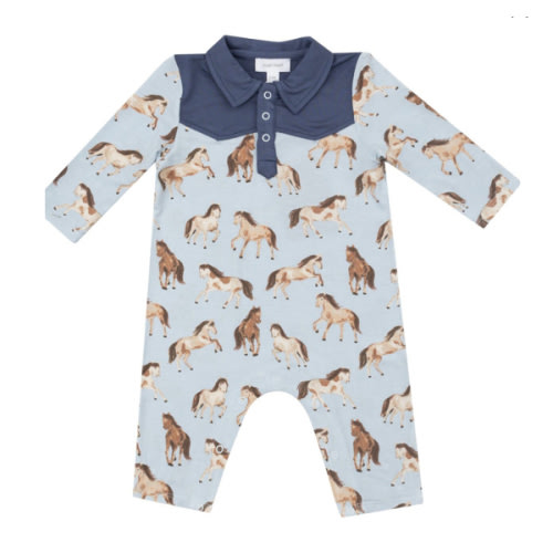 Angel Dear Infant Boys' Western Print Long Sleeve Onesie