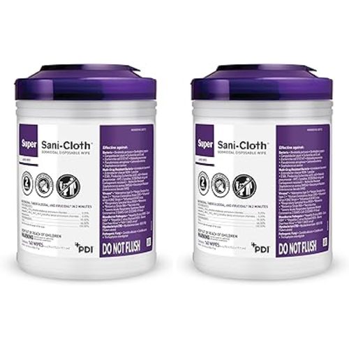 Professional Disposables Surface Disinfectant Super Sani-Cloth Wipes, 160Count (Pack of 2)