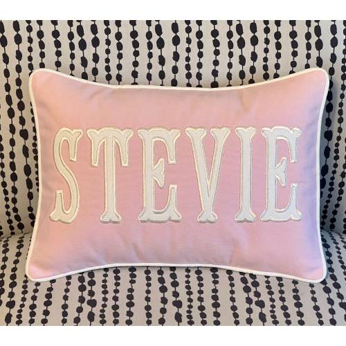 Applique Name Pillow: Custom Nursery Decor with Insert